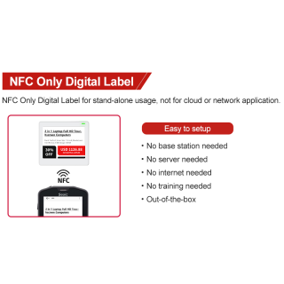 NFC digital label 7.5 Inch